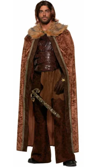 Medieval Mens Brown Costume Cape