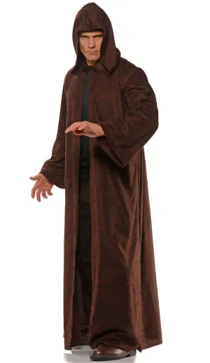 Medieval Mens Brown Costume Cloak with Hood