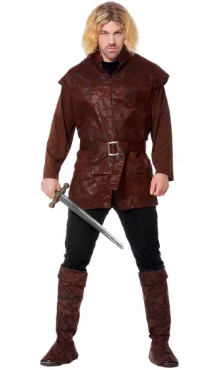 Medieval Mens Brown Lord Dress Up Costume