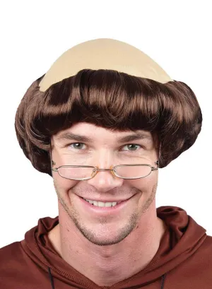 Medieval Monk Adults Wig and Bald Cap