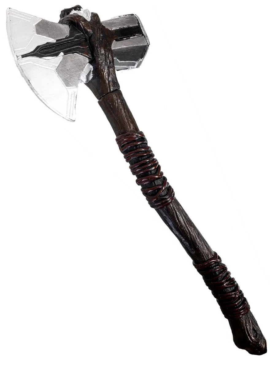Medieval Pickaxe with Wooden Look Handle Costume Weapon
