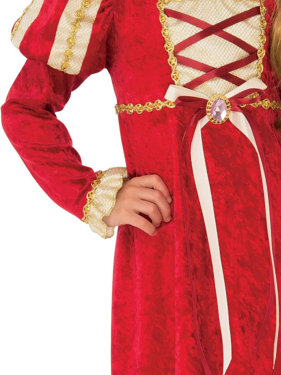 Medieval Princess Girls Red Costume