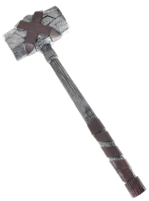 Medieval Silver Sledge Hammer Costume Weapon