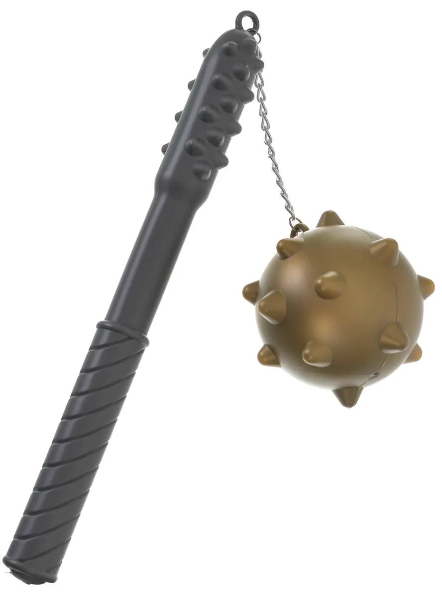 Medieval Spiked Gold Mace Costume Weapon