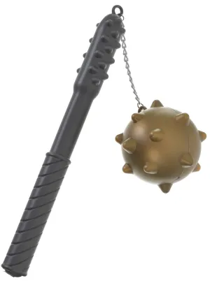 Medieval Spiked Gold Mace Costume Weapon