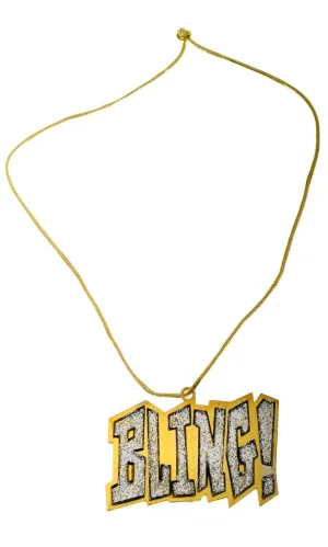 Mega Bling Gold Gangsta Costume Necklace