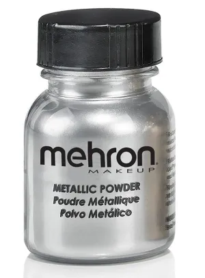Mehron 14g Metallic Silver Powder Makeup