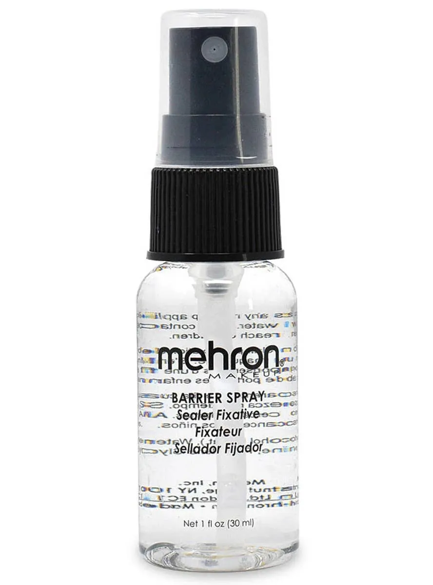 Mehron 30ml Clear Liquid Barrier Setting Spray for Makeup