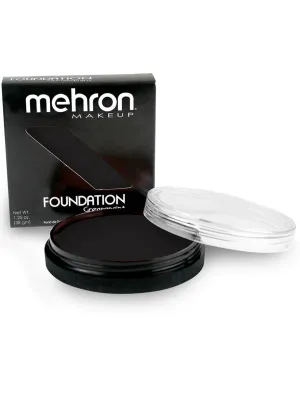 Mehron Black Greasepaint Foundation Makeup