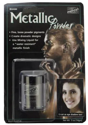 Mehron Bronze Colour Metallic Powder Costume Makeup