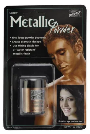 Mehron Copper Colour Metallic Powder Costume Makeup