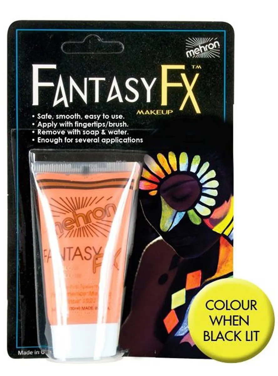Mehron Fantasy FX Fluro Orange Black Light Makeup