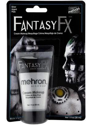 Mehron Fantasy FX Silver Cream Costume Makeup