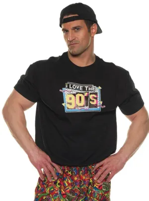 Mens Black I Love The 90s Costume Shirt