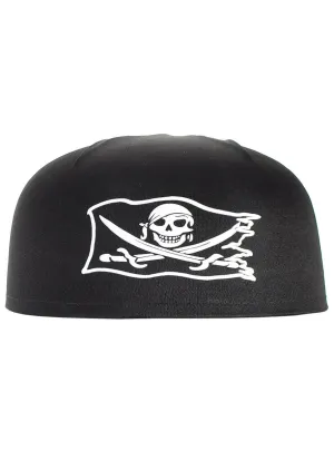 Merciless Black and White Pirate Costume Cap