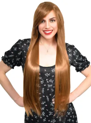 Meredith Womens Extra Long Straight Auburn Costume Wig