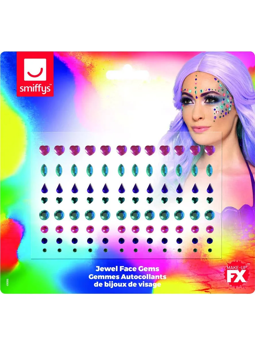 Mermaid Jewels Stick On Face and Body Gems