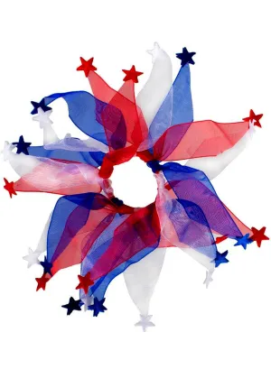 Metallic Australia Day Hair Tie with Ribbons and Stars