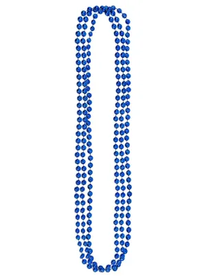 Metallic Blue Beaded 3 Pack Costume Necklaces