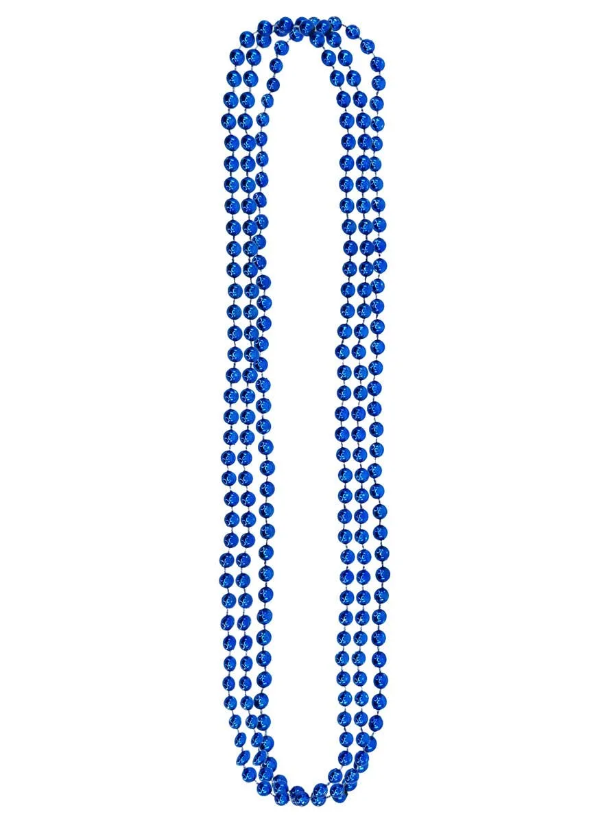 Metallic Blue Beaded 3 Pack Costume Necklaces
