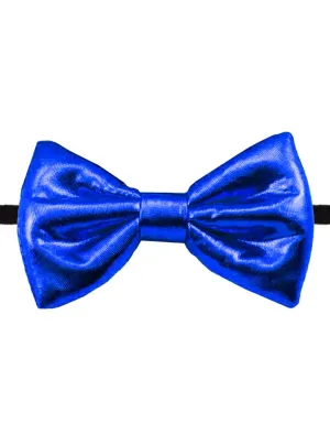 Metallic Blue Bow Tie Costume Accessory