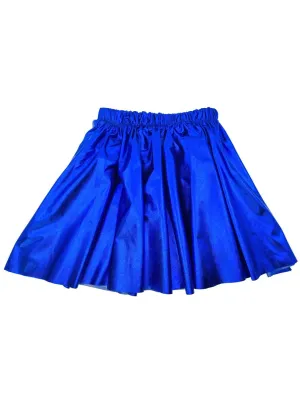 Metallic Blue Girls Cheerleader Costume Skirt
