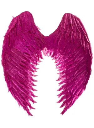 Metallic Fuchsia Pink Large Feather Like Angel Costume Wings