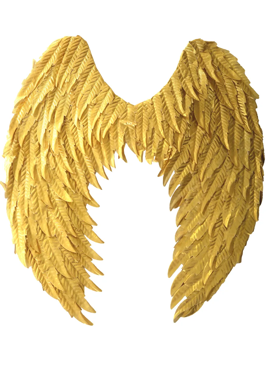 Metallic Gold Angel Costume Wings