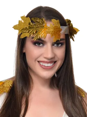 Metallic Gold Vine Leaf Costume Headband