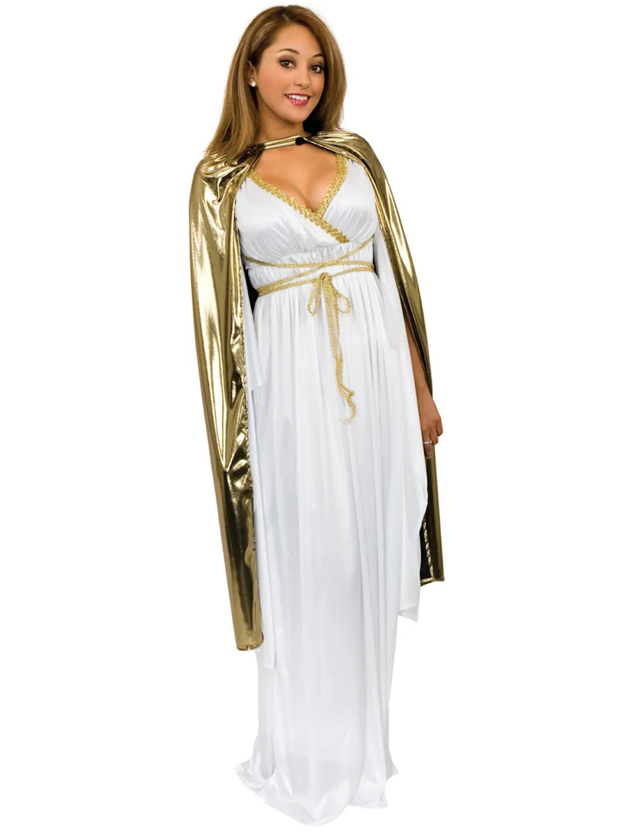 Metallic Gold Womens Mid Length Costume Cape