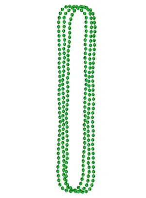 Metallic Green Beaded 3 Pack Costume Necklaces