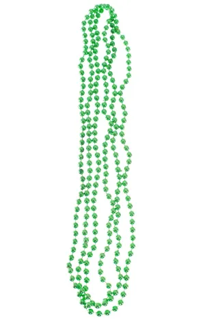 Metallic Green Beaded St Patrick's Day Costume Necklace
