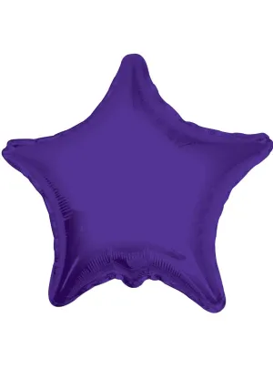 Metallic Purple Star Shaped 46cm Foil Balloon