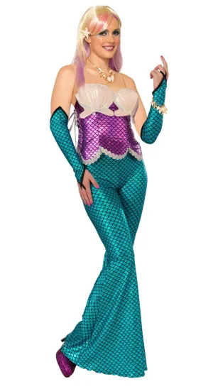 Metallic Purple Womens Mermaid Costume Corset