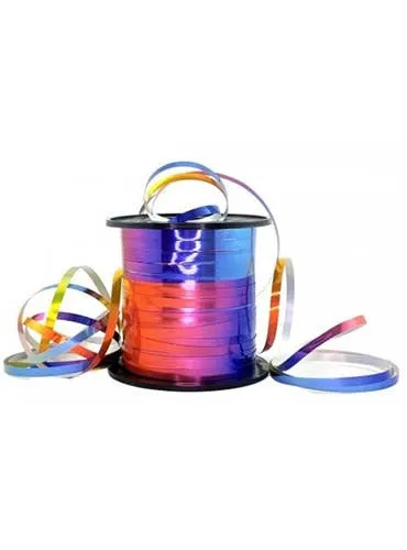Metallic Rainbow 225cm Long Curling Ribbon