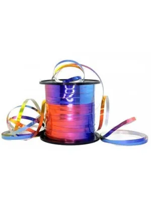 Metallic Rainbow 225cm Long Curling Ribbon