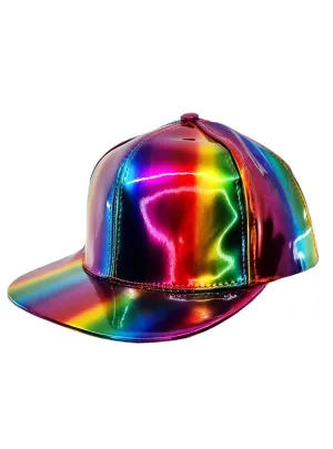 Metallic Rainbow Back To The Future Style Costume Hat