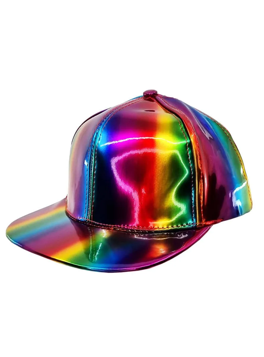 Metallic Rainbow Back To The Future Style Costume Hat