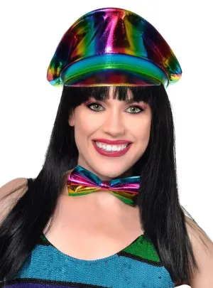 Metallic Rainbow Festival Style Costume Hat