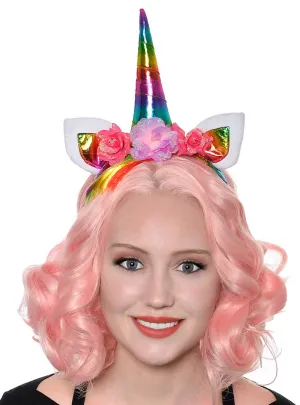 Metallic Rainbow Unicorn Costume Headband