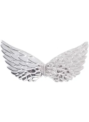 Metallic Silver Mini Angel Costume Wings