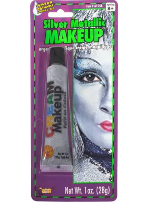 Metallic Silver Water Based Cream Face Paint