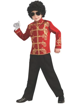 Michael Jackson Boys 1984 Red Military Jacket Shirt