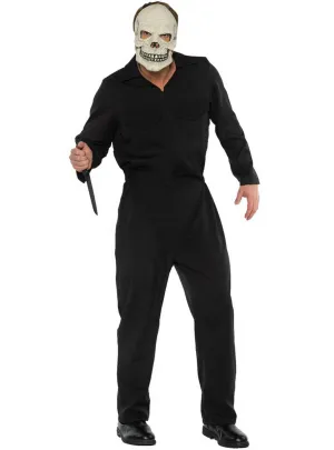 Michael Myers Inspired Mens Black Boiler Suit Halloween Costume