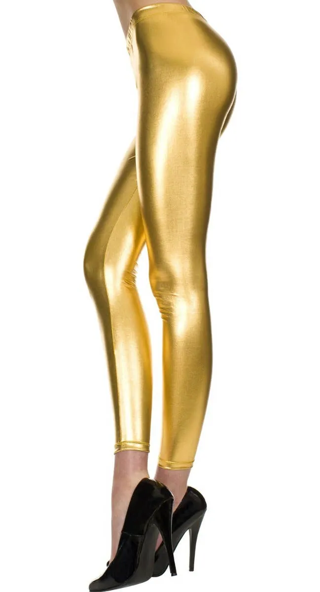 Midas Touch Gold Metallic Leggings
