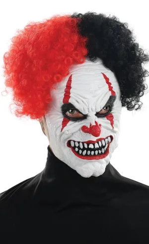 Midnight Creatures Black and Red Crazy Clown Mask