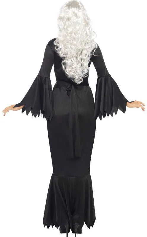 Midnight Vamp Womens Long Black Halloween Costume