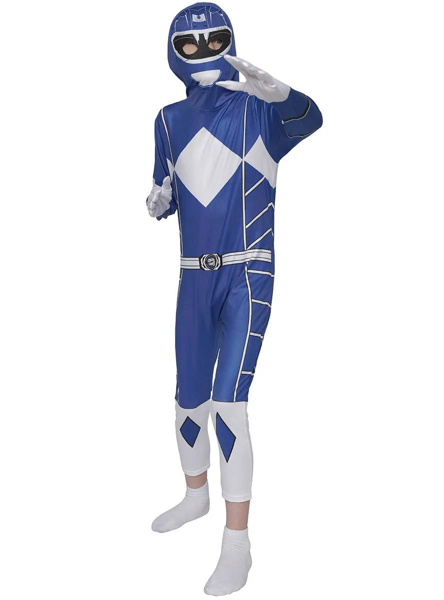 Mighty Blue Boys Morphing Ranger Costume Jumpsuit