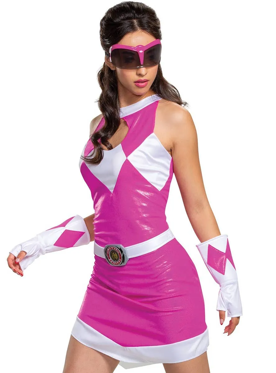 Mighty Morphin Pink Power Ranger Womens Costume