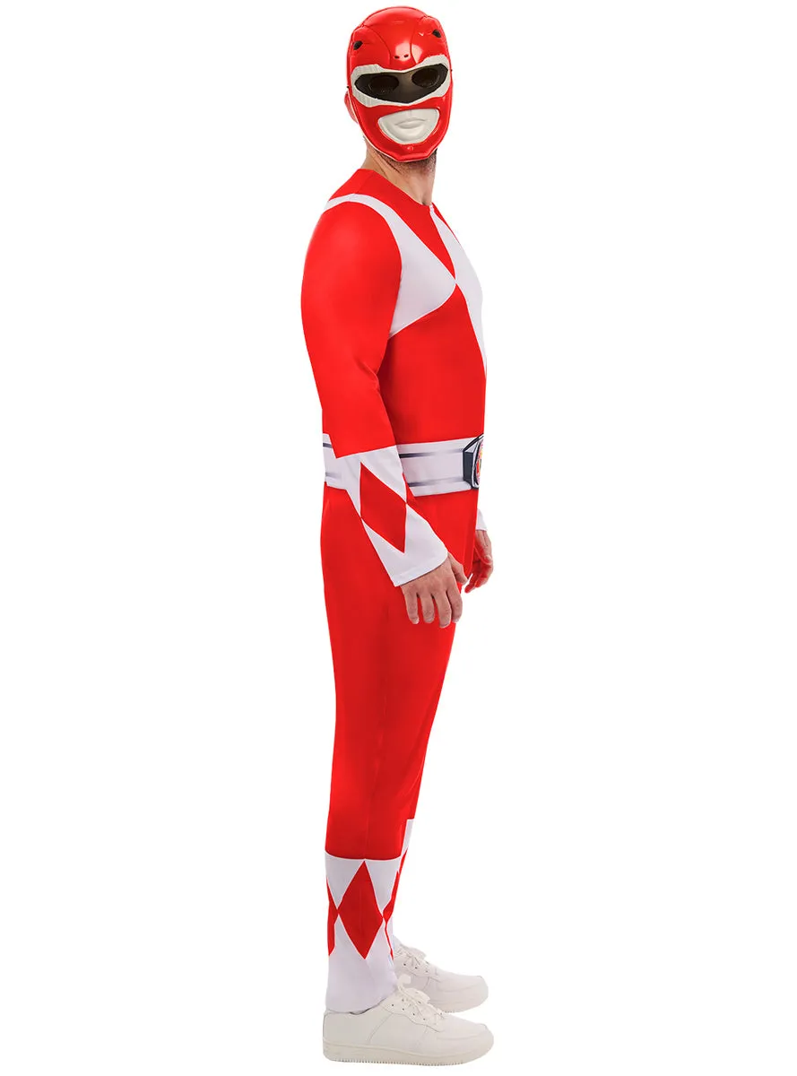 Mighty Morphin Power Rangers Deluxe Mens Red Ranger Costume